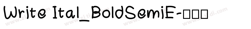 Write Ital_BoldSemiE字体转换